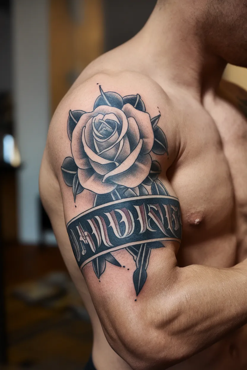 Money Rose Armband Tattoo