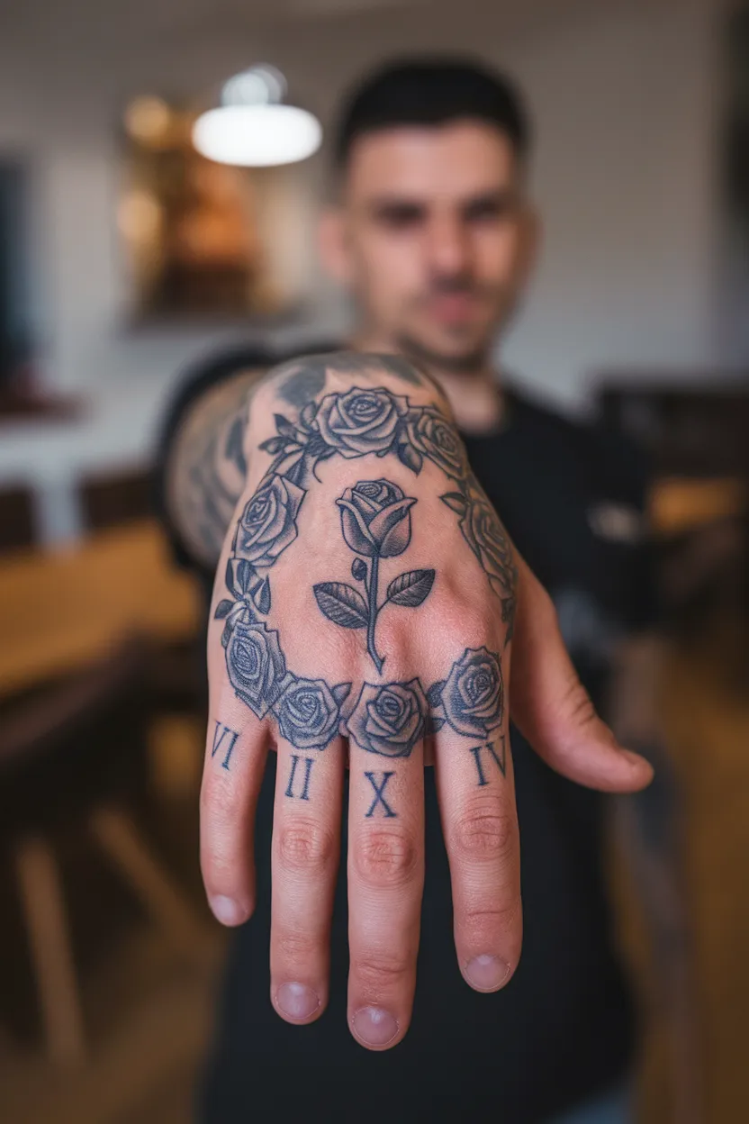 Money Rose With Roman Numerals