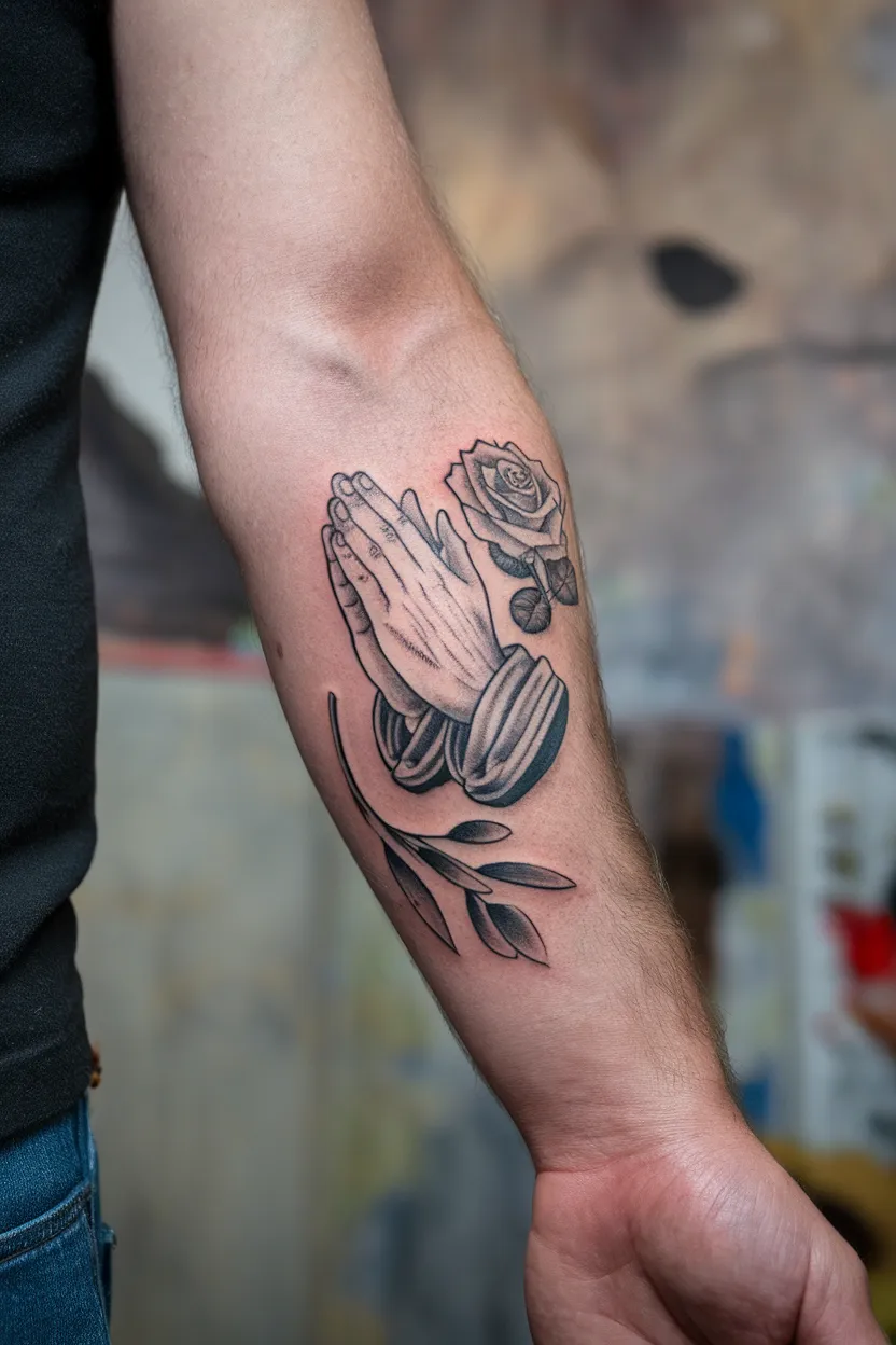 Praying Hands and Money Rose