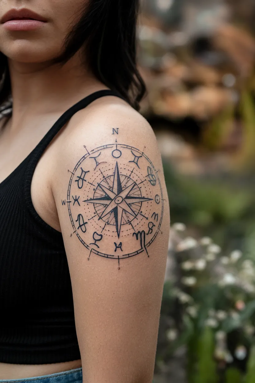Symbol Compass Tattoo