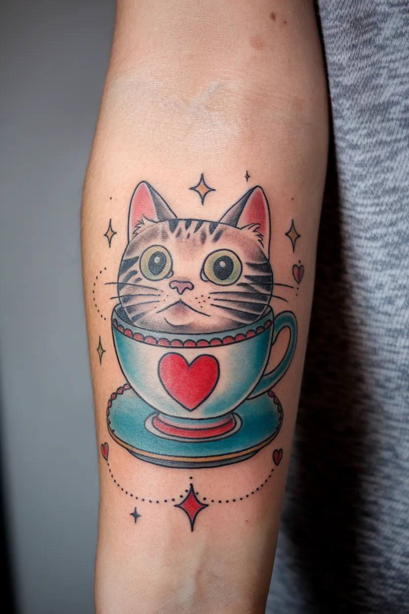 Cat in a Teacup Design