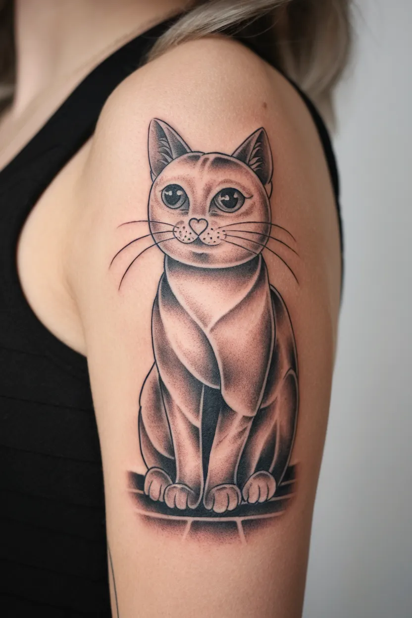 Cat With a Heart-Shaped Nose and Whiskers