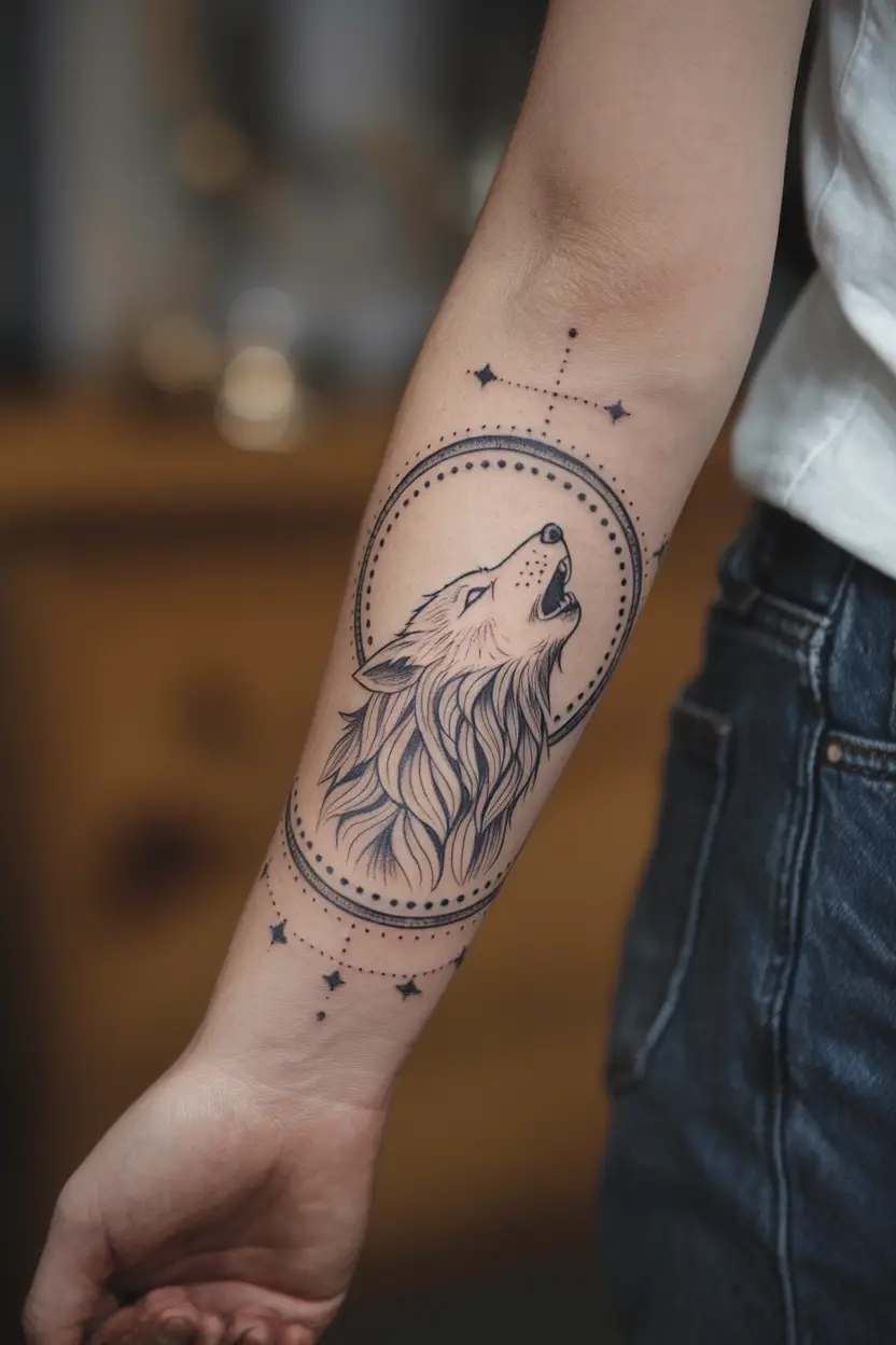 Circles and Howling Wolf