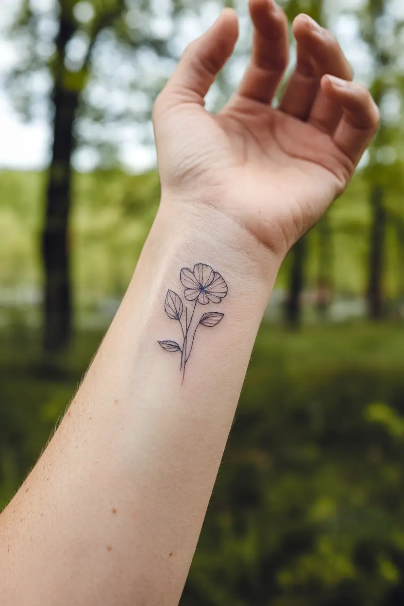 Delicate Flower Tattoo