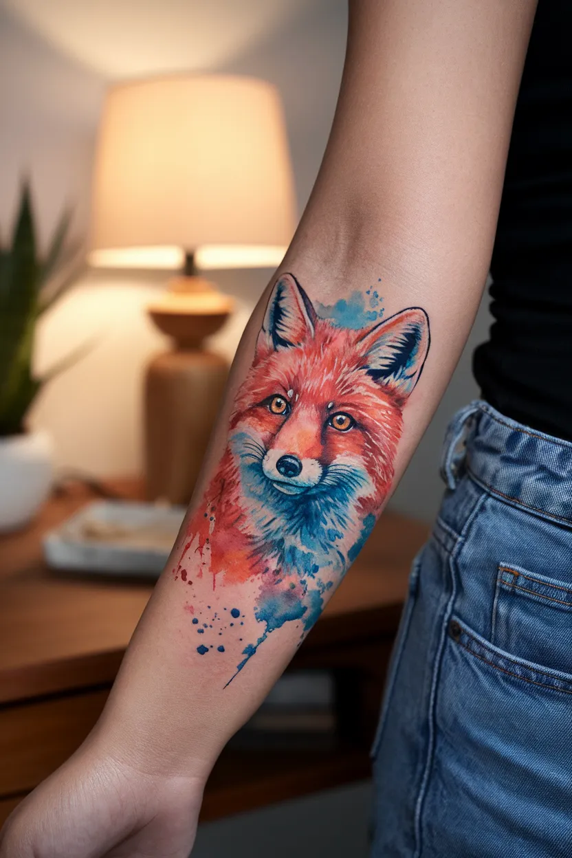 Watercolor Fox