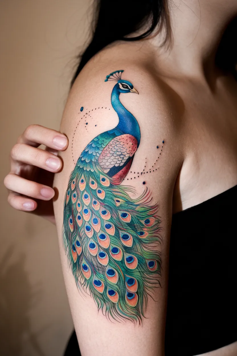 Watercolor Peacock