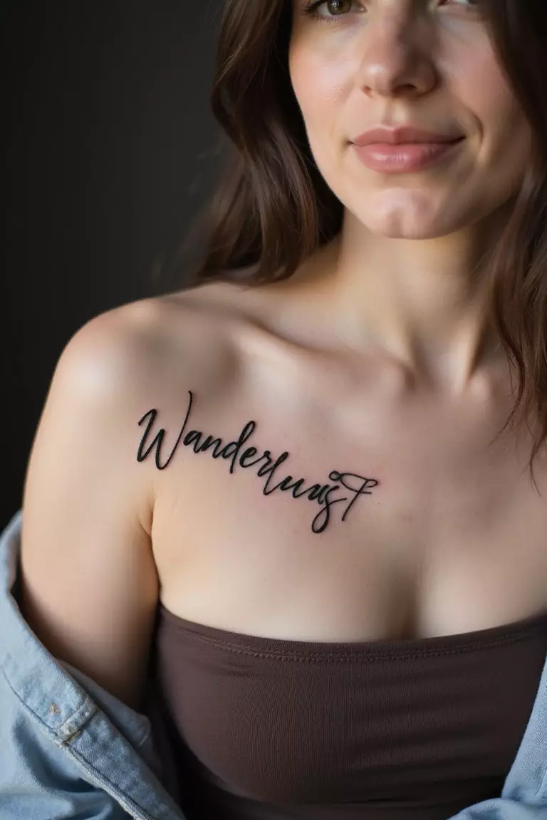 A close-up shot of a woman showing her black ink